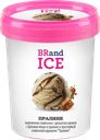 Мороженое BRAND ICE Пралине, сливочное ванильное с орехами пекан в 
глазури пралине и карамельной прослойкой 12%, без змж, пластиковый 
стакан, 600г