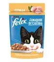 Влажный корм для взрослых кошек "Домашняя вкуснятина", FELIX, с птицей, 75 г