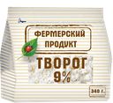 ФЕРМЕРСКИЙ ПРОДУКТ Творог 9% 340г стаб/бэг(Продкапитал) :12
