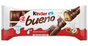 Вафли Kinder Bueno покрытые молочным шоколадом, с молочно-ореховой начинкой, 43г