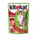 Влажный корм для кошек, Kitekat, со вкусом говядины в соусе, 85 г