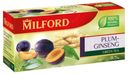 Чай зеленый MILFORD Слива-Женьшень в пакетиках, 20х1.75 г