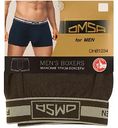 Трусы-боксеры мужские Omsa for Men B1234 цвет: темно-оливковый, 54 р-р