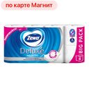 Туалетная бумага ЗЕВА, Делюкс белая, 3-слойная, 8 рулонов
