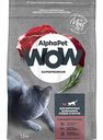 Сухой полнорационный корм Alphapet c говядиной и печенью для взрослых домашних кошек и котов AlphaPet WOW Superpremium, 350 г