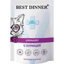 Влажный корм для кошек Best Dinner Vet Profi при мочекаменной болезни курица кусочки в соусе, 85г