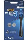 Бритвенный станок Bic Hybrid 3 Flex с 2 сменными кассетами