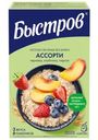 Хлопья ассорти Быстров клубника, черника, персик не требующие варки 6х40г