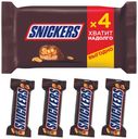 Батончик Snickers жареный арахис-карамель-нуга 40 г х 4 шт