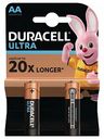 Батарейки алкалиновые Duracell Ultra AA/R6/LR6/MX1500, 2 шт.