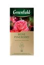 Чай черный GREENFIELD Rose Pineberry, клубника-роза, 25 пакетиков