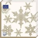 Салфетки декоративные Art Bouquet Home Collection Снегопад 3 слоя цвет: сливочный/золото, 33×33см, 20шт.