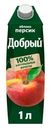 Напиток Добрый яблоко-персик сокосодержащий для детей с 3 лет 1л