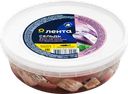Сельдь ЛЕНТА По-бургундски, филе-кусочки в розовом вине