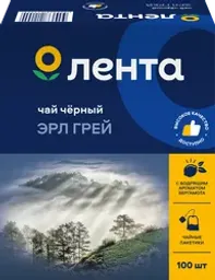 Чай черный ЛЕНТА Earl Grеy с ароматом бергамота байховый