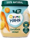 Пюре мясо-растительное ФРУТОНЯНЯ Цыпленок, рис, морковь, картофель и лук, с 8 месяцев, 100г