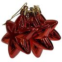 Набор ёлочных украшений Звезды глянцевые красные, 7см×3шт.