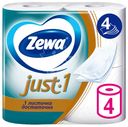 Бумага туалетная ZEWA Just1 4-слоя, 4шт