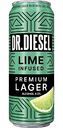 Пивной напиток Doctor Diesel Premium Lager Лайм 4,3 % алк., Россия, 0,43 л