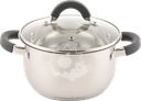 Кастрюля HOMECLUB Comfort, с силиконовыми ручками, нержавеющая сталь, индукция, 3.5л Арт. GS-5