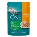 Корм для домашних кошек PURINA® ONE курица-морковь, 75г