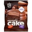 Десерт Fit Kit Кейк со вкусом Двойной шоколад протеиновый глазированный без сахара 50г