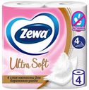 Туалетная бумага Zewa Ultra Soft 4 слоя 4 рулона