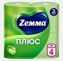 Туалетная бумага Zemma Плюс Яблоко 2 слоя 4 рулона в ассортименте