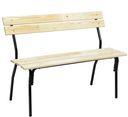 Скамейка 'ХИТ' 118x51x86 см, древесина хвойных пород + металл
