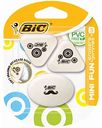 Ластик из синтетического каучука Bic Mini Fun, 3 шт.