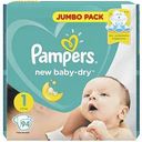 Подгузники для новорожденных Pampers New Baby-Dry 1 (2-5 кг), 94 шт.