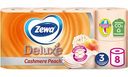 Туалетная бумага Zewa Deluxe Персик 3 слоя, 8 рулонов