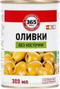 Оливки без косточки 365 ДНЕЙ зеленые, 300/314мл