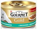 Консервы Gourmet Gold для кошек, с лосось и цыпленок в соусе, 85 г