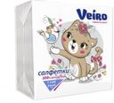 Салфетки бумажные Veiro 1 слойн., 24*24см 50шт*Цена указана за 1 шт. при покупке 3-х шт. одновременно
