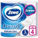 Туалетная бумага Zewa Deluxe белая 3 слоя, 4шт