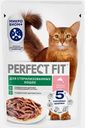 Влажный корм для кошек со вкусом лосося в соусе Perfect Fit 75г
