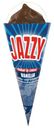 Мороженое Jazzy Пломбир с ароматом ванили с клубничным наполнителем в вафельном рожке 12%, 120г