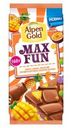 Шоколад Alpen Gold Max Fun молочный, c фруктами и карамелью, 160 г