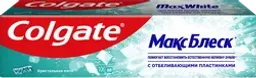 Зубная паста COLGATE Макс Блеск Кристальная мята с отбеливающими пластинками для свежего дыхания и отбеливания зубов