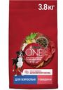 Сухой корм Purina One для собак средних и крупных пород с говядиной и рисом, 3.8кг