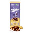 Плитка Milka Bubbles молочный пористый шоколад с бананово-йогуртовой начинкой 92 г