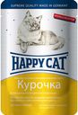Корм Happy Cat кусочки курочки в яичном соусе для кошек, 100г