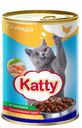 Katty Корм консервированный полнорационный для кошек с курицей в соусе, ж/б 415 гр.