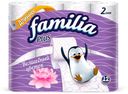 Туалетная бумага Familia Plus Волшебный цветок 2 слоя, 12 рулонов