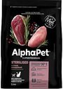 Сухой полнорационный корм Alphapet с уткой и индейкой для взрослых стерилизованных кошек и котов AlphaPet Superpremium, 400 г