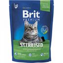 Корм для стерилизованных кошек Brit Premium с курицей и печенью, 1,5 кг