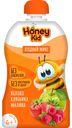 Пюре "Honey Kid" из яблок, малины и клубники для детского питания для детей раннего возраста гомогенизированное, стерилизованное с 6 месяцев 90г