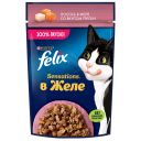 FELIX Sensations Желе для кошек лосось треска, 75г