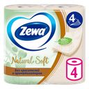 Туалетная бумага Zewa Natural Soft 4 слоя 4 рулона